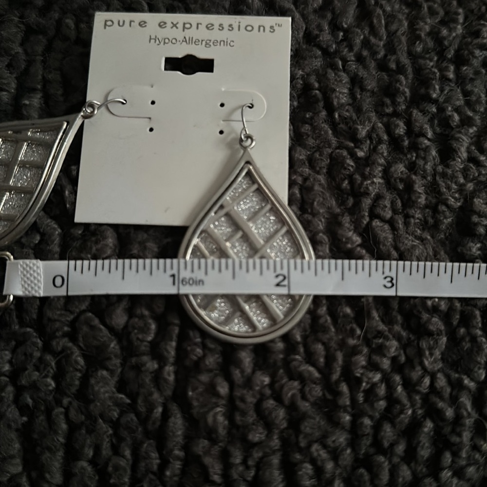 Pure expressions hypo-allergenic silver Dangling earrings! - Picture 3 of 3